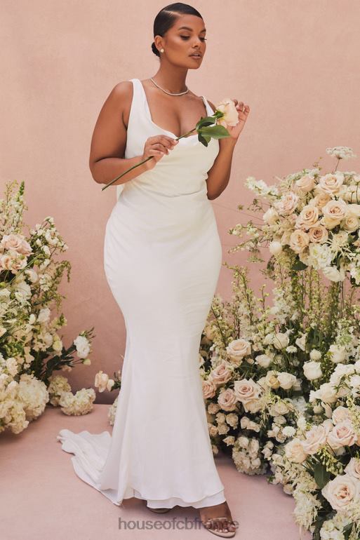 House of CB robe de mariée ivoire odette dos drapé - édition limitée N888H1162 mariages