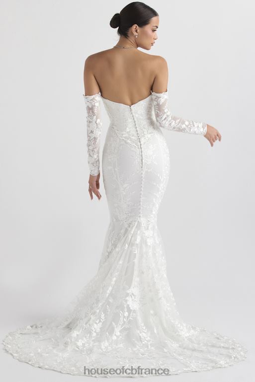 House of CB robe de mariée à manches longues en dentelle blanche Isabelle N888H1139 mariages