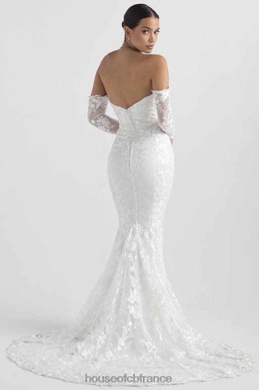House of CB robe de mariée à manches longues en dentelle blanche Isabelle N888H1139 mariages