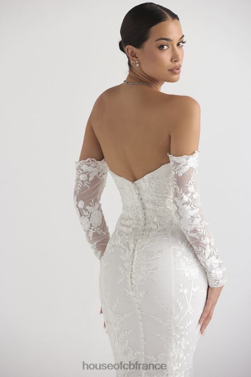 House of CB robe de mariée à manches longues en dentelle blanche Isabelle N888H1139 mariages