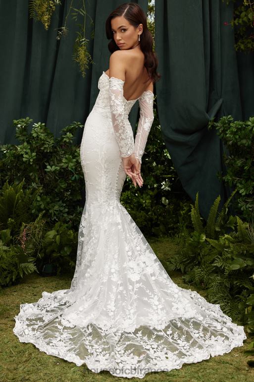 House of CB robe de mariée à manches longues en dentelle blanche Isabelle N888H1139 mariages