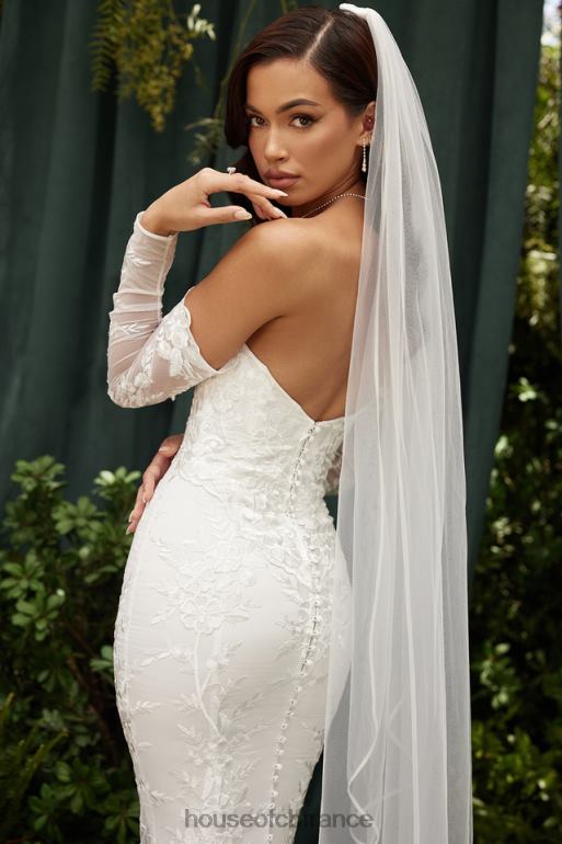 House of CB robe de mariée à manches longues en dentelle blanche Isabelle N888H1139 mariages