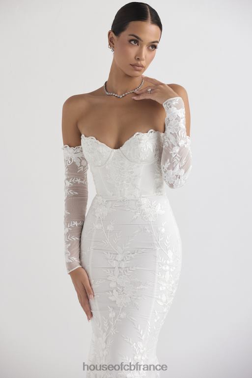 House of CB robe de mariée à manches longues en dentelle blanche Isabelle N888H1139 mariages