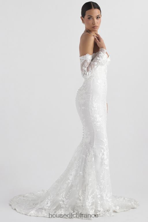 House of CB robe de mariée à manches longues en dentelle blanche Isabelle N888H1139 mariages