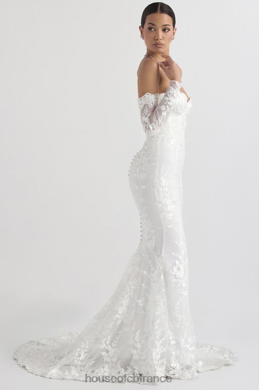 House of CB robe de mariée à manches longues en dentelle blanche Isabelle N888H1139 mariages