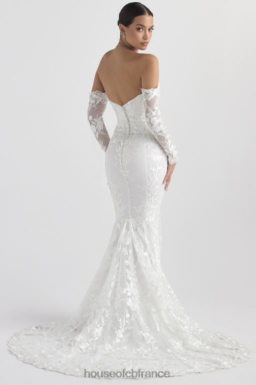 House of CB robe de mariée à manches longues en dentelle blanche Isabelle N888H1139 mariages