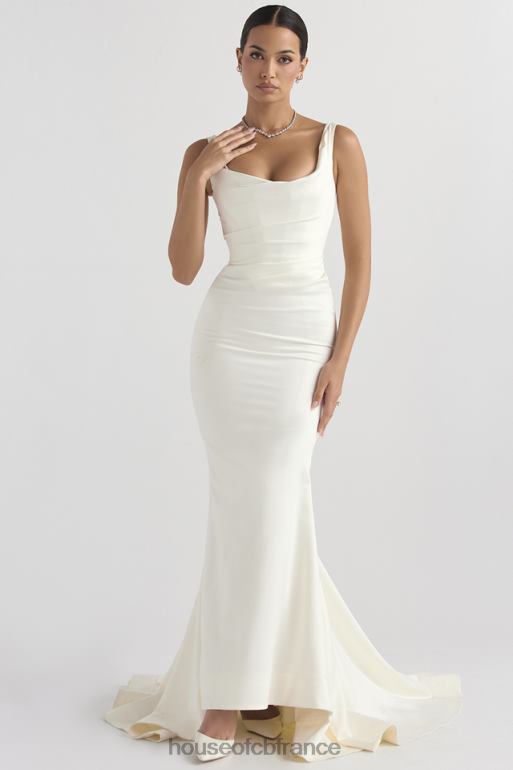 House of CB robe de mariée sirène en satin blanc cassé emilie N888H1141 mariages