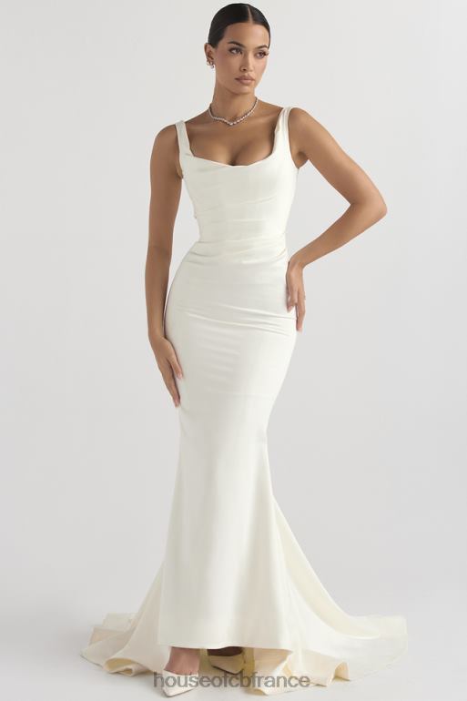 House of CB robe de mariée sirène en satin blanc cassé emilie N888H1141 mariages