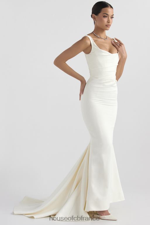 House of CB robe de mariée sirène en satin blanc cassé emilie N888H1141 mariages