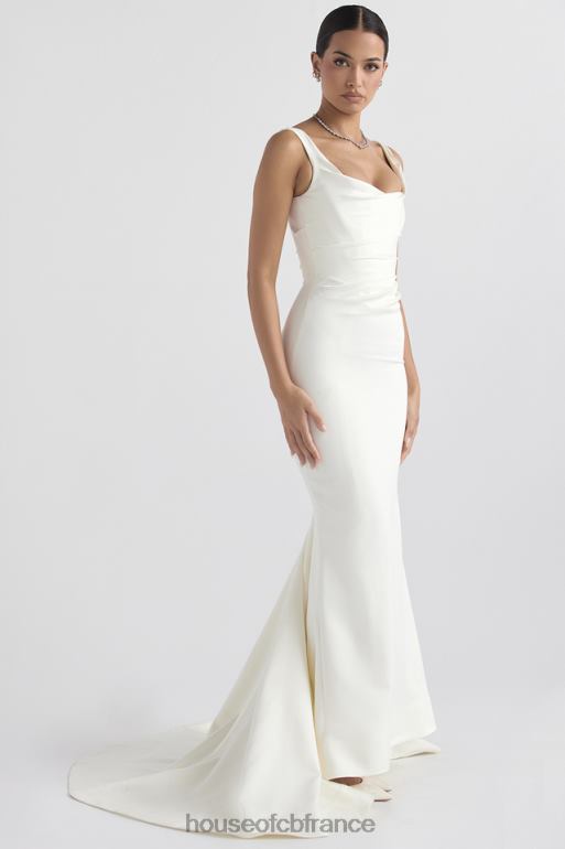 House of CB robe de mariée sirène en satin blanc cassé emilie N888H1141 mariages