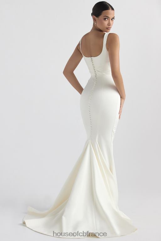 House of CB robe de mariée sirène en satin blanc cassé emilie N888H1141 mariages