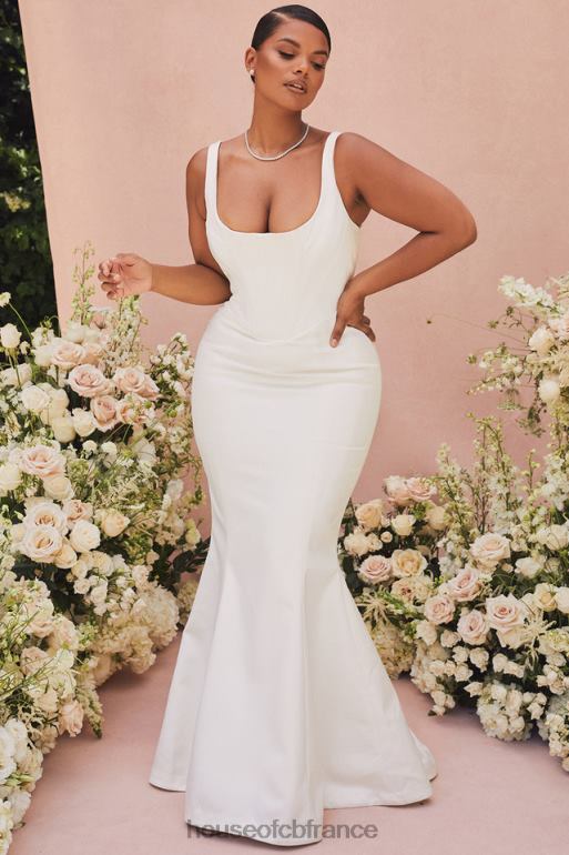 House of CB robe de mariée sirène en satin ivoire estelle - édition limitée N888H1159 mariages