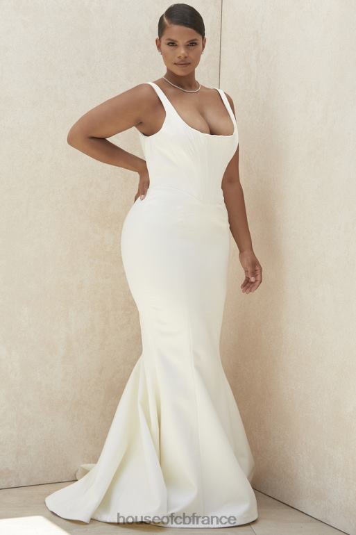 House of CB robe de mariée sirène en satin ivoire estelle - édition limitée N888H1159 mariages