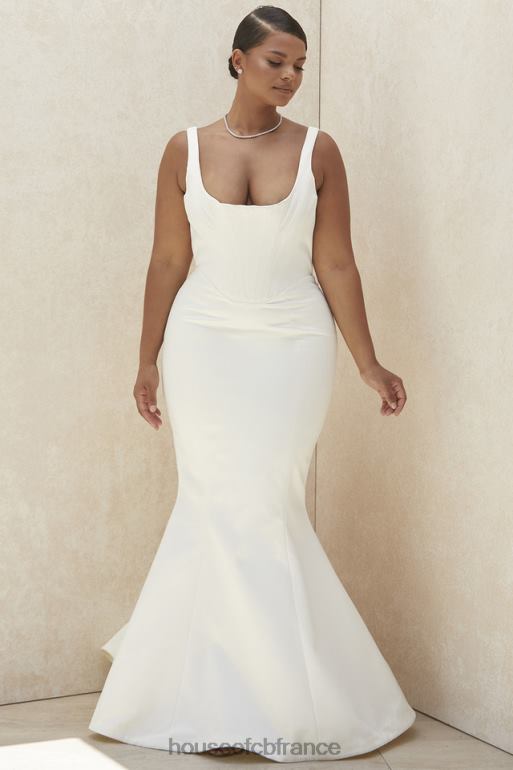 House of CB robe de mariée sirène en satin ivoire estelle - édition limitée N888H1159 mariages