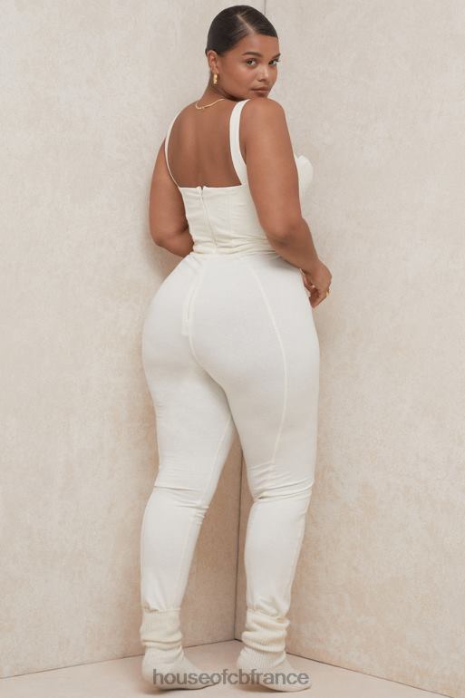 House of CB Mallen Whisper - Combinaison en jersey stretch blanc N888H1058 vêtements