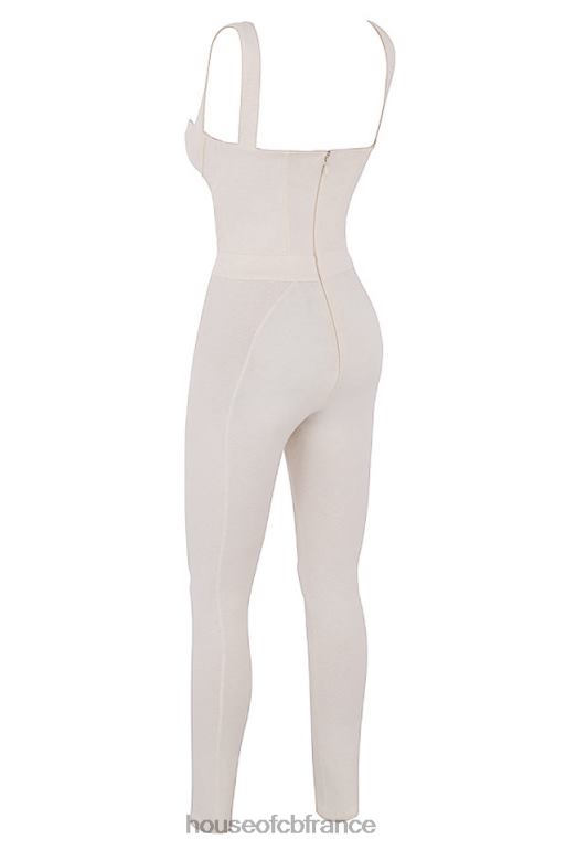 House of CB Mallen Whisper - Combinaison en jersey stretch blanc N888H1058 vêtements