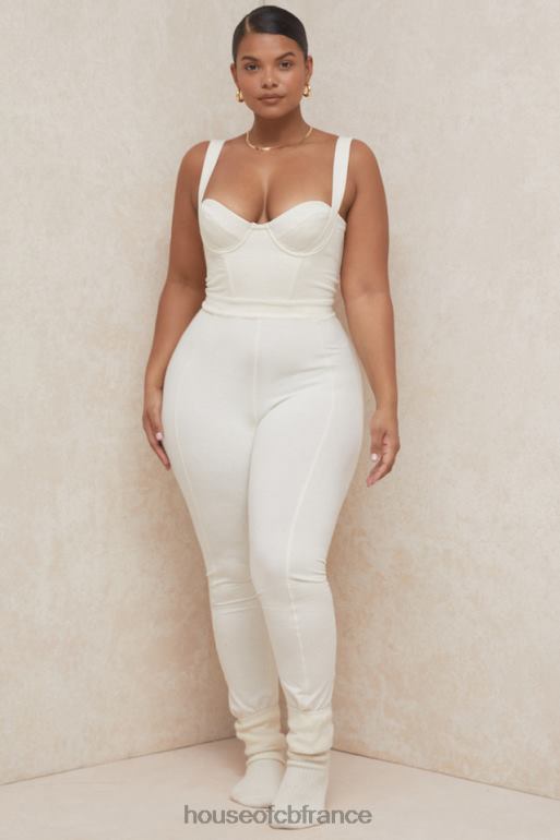 House of CB Mallen Whisper - Combinaison en jersey stretch blanc N888H1058 vêtements