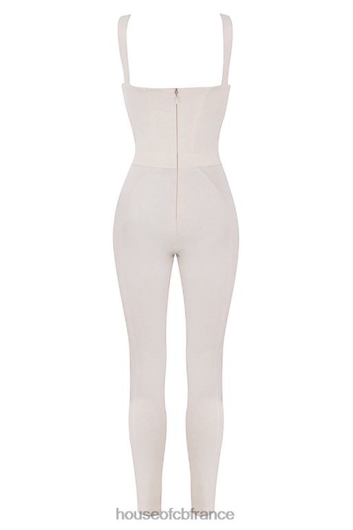 House of CB Mallen Whisper - Combinaison en jersey stretch blanc N888H1058 vêtements