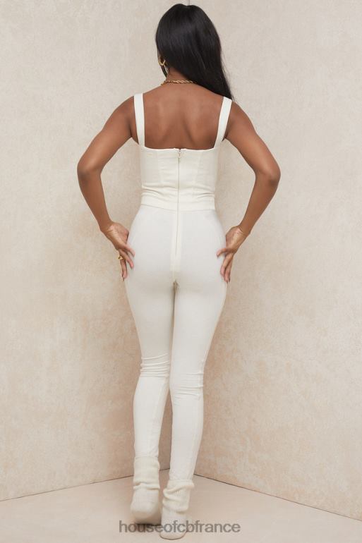 House of CB Mallen Whisper - Combinaison en jersey stretch blanc N888H1058 vêtements