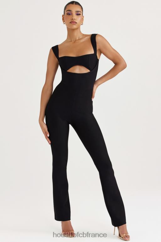 House of CB combinaison bandage noire yasmeen N888H933 vêtements