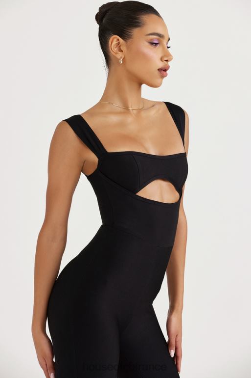 House of CB combinaison bandage noire yasmeen N888H933 vêtements