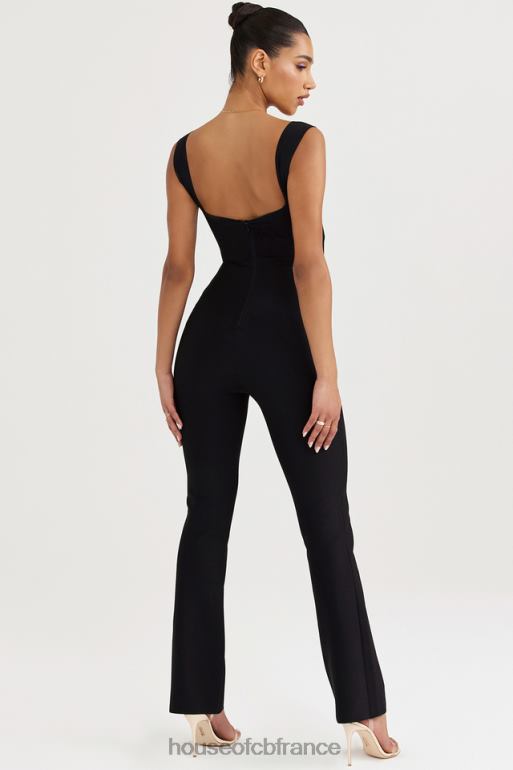 House of CB combinaison bandage noire yasmeen N888H933 vêtements
