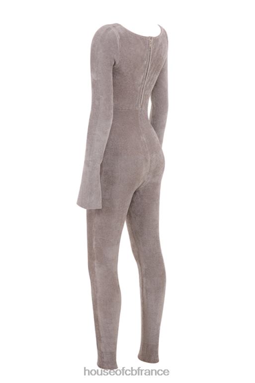 House of CB combinaison loungewear en chenille épaisse en vison isis N888H881 vêtements