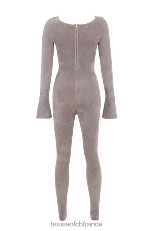 House of CB combinaison loungewear en chenille épaisse en vison isis N888H881 vêtements