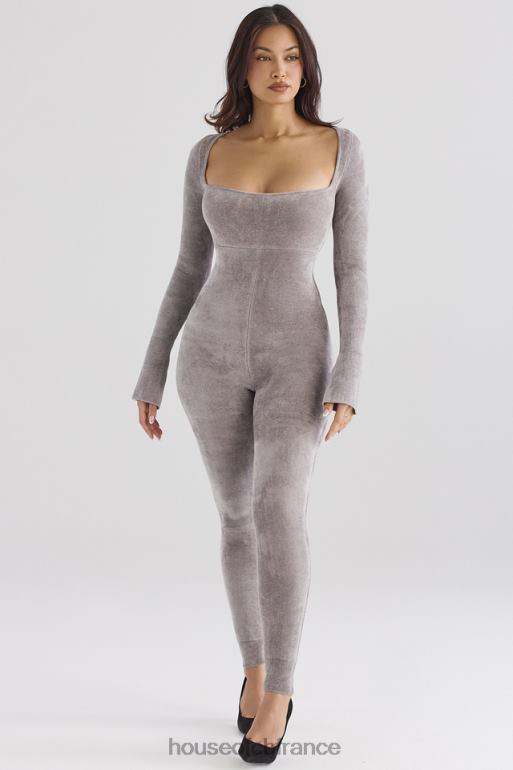 House of CB combinaison loungewear en chenille épaisse en vison isis N888H881 vêtements