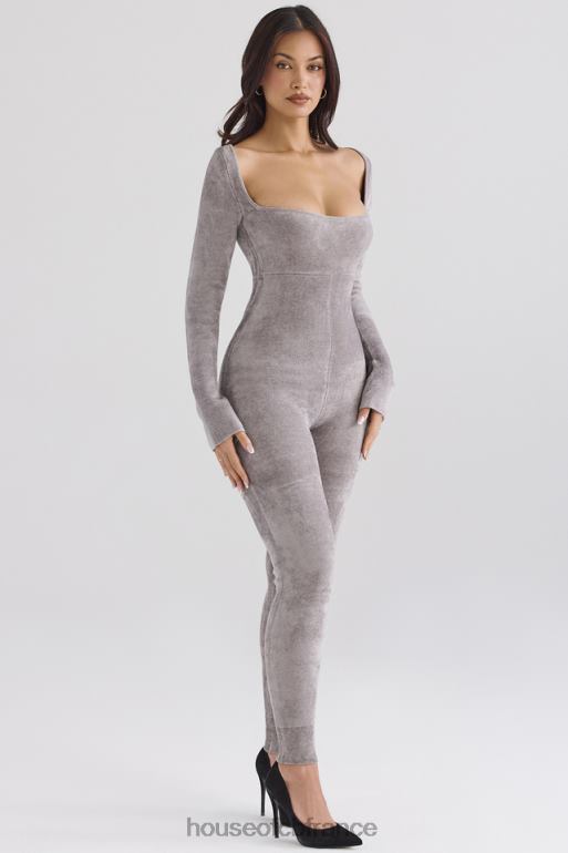 House of CB combinaison loungewear en chenille épaisse en vison isis N888H881 vêtements