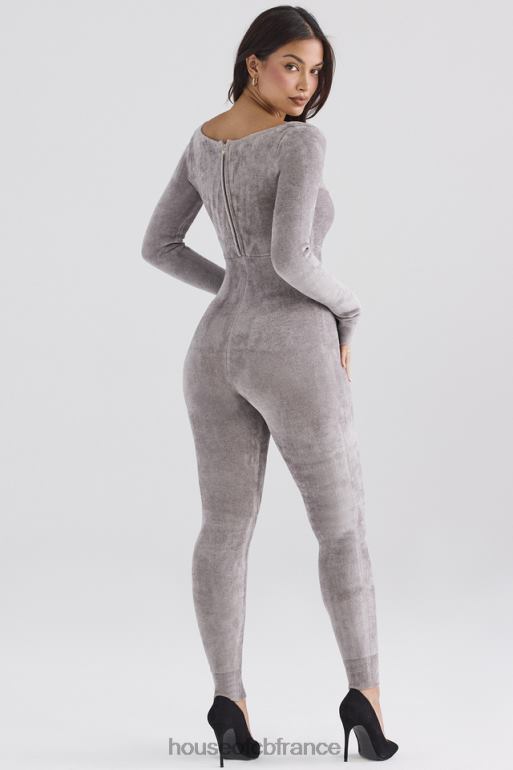 House of CB combinaison loungewear en chenille épaisse en vison isis N888H881 vêtements