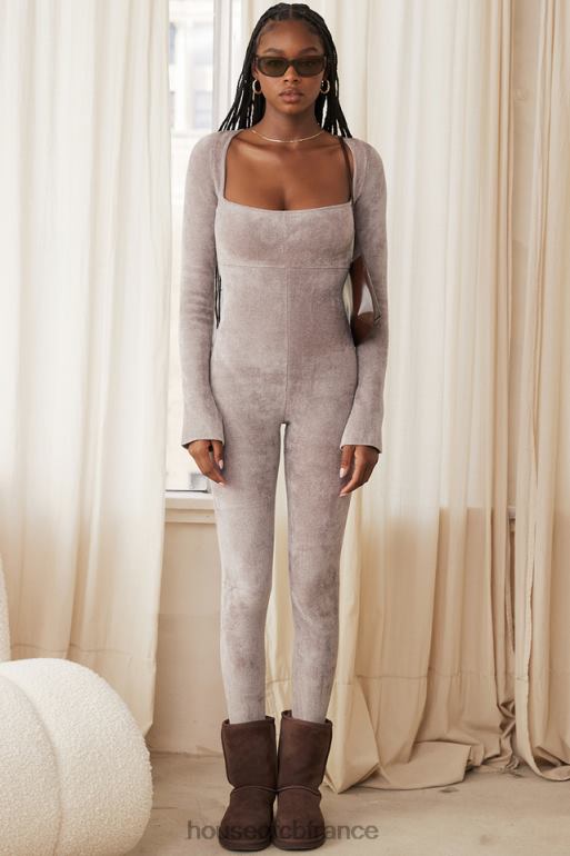 House of CB combinaison loungewear en chenille épaisse en vison isis N888H881 vêtements