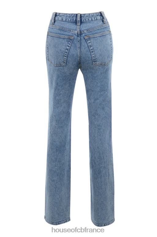 House of CB Tate Blue - Jean coupe vintage à délavage antique N888H642 vêtements