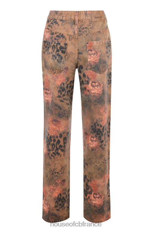 House of CB jean samia imprimé fleuri N888H638 vêtements