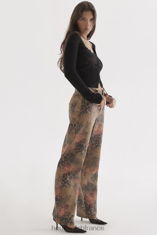House of CB jean samia imprimé fleuri N888H638 vêtements
