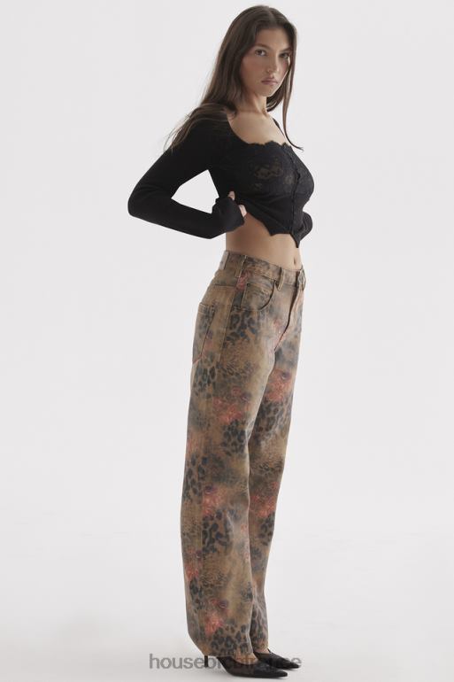 House of CB jean samia imprimé fleuri N888H638 vêtements
