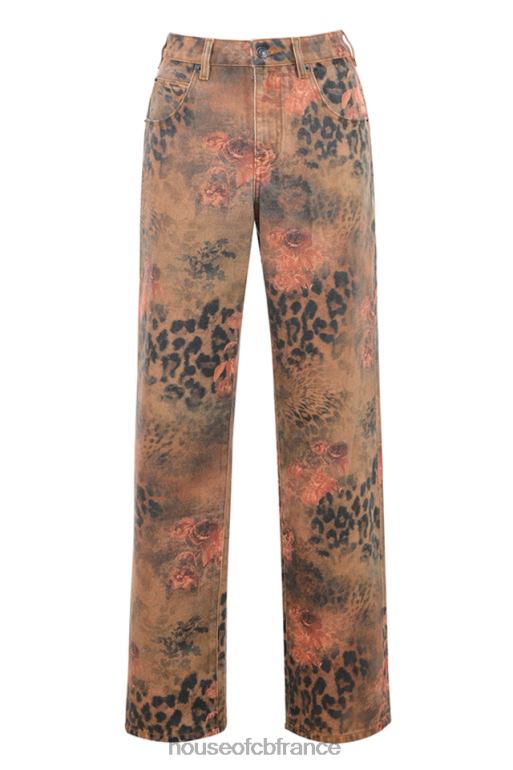 House of CB jean samia imprimé fleuri N888H638 vêtements