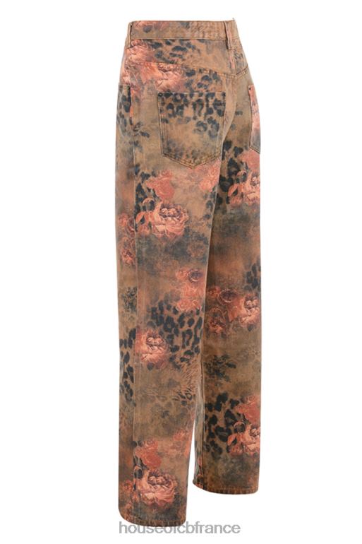 House of CB jean samia imprimé fleuri N888H638 vêtements