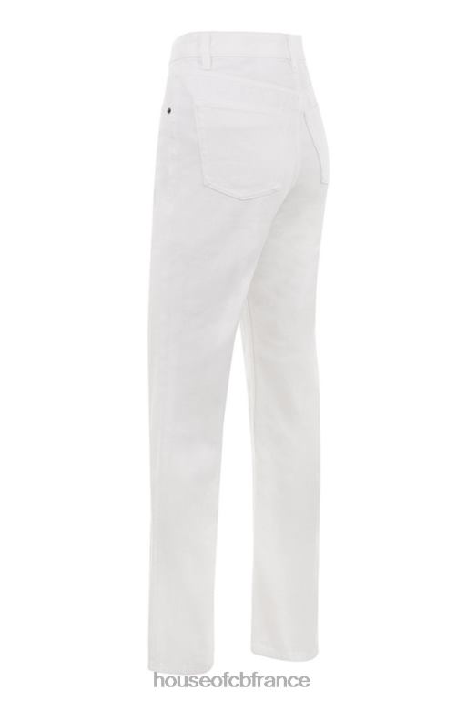 House of CB jean taille haute yara blanc coupe vintage N888H640 vêtements