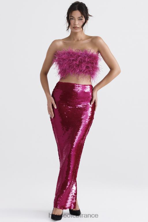 House of CB Alexis Hot - Jupe longue à sequins - Pinte chaude N888H887 vêtements
