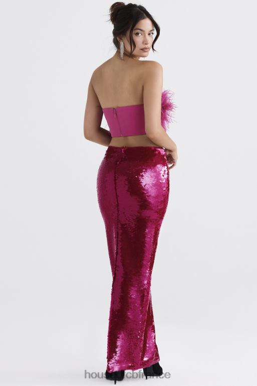 House of CB Alexis Hot - Jupe longue à sequins - Pinte chaude N888H887 vêtements