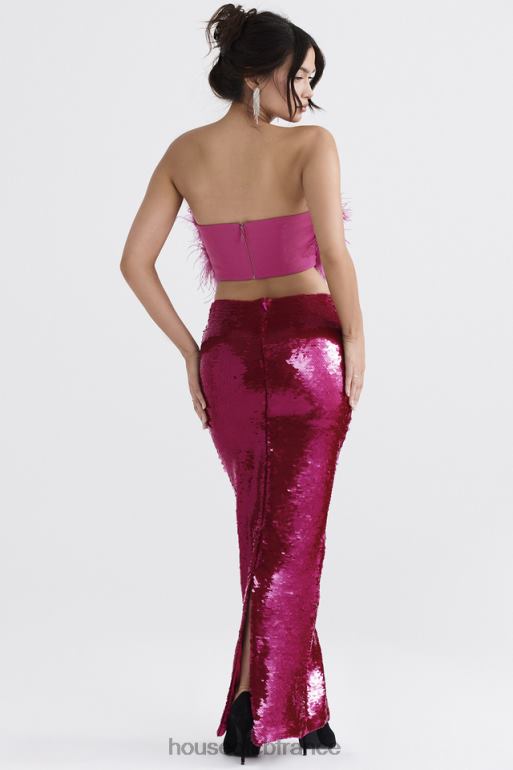 House of CB Alexis Hot - Jupe longue à sequins - Pinte chaude N888H887 vêtements