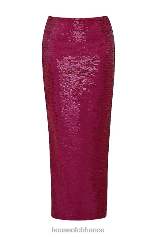 House of CB Alexis Hot - Jupe longue à sequins - Pinte chaude N888H887 vêtements