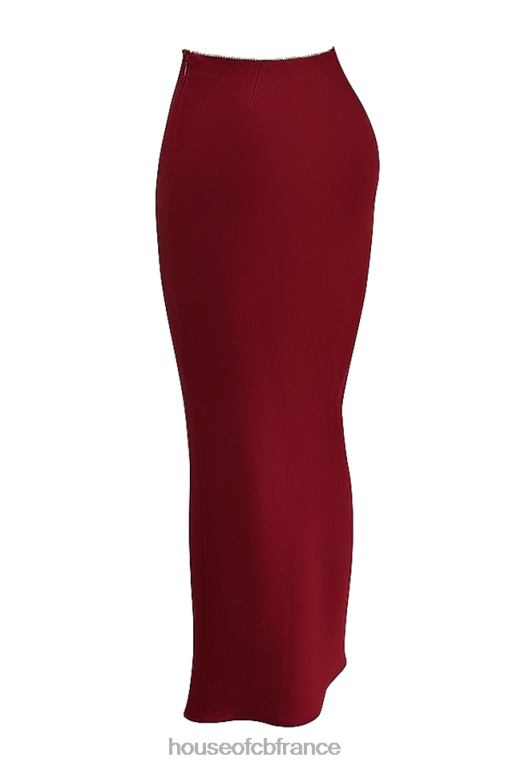 House of CB Sydel - Jupe longue en satin rubis coupée en biais N888H832 vêtements
