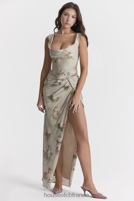 House of CB Vesper - Jupe longue vintage à fleurs N888H869 vêtements