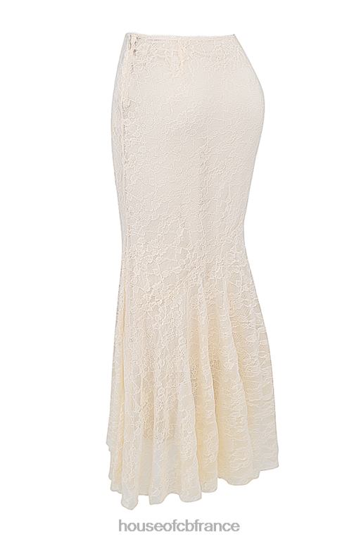 House of CB jupe longue en dentelle crème vintage Therese N888H841 vêtements