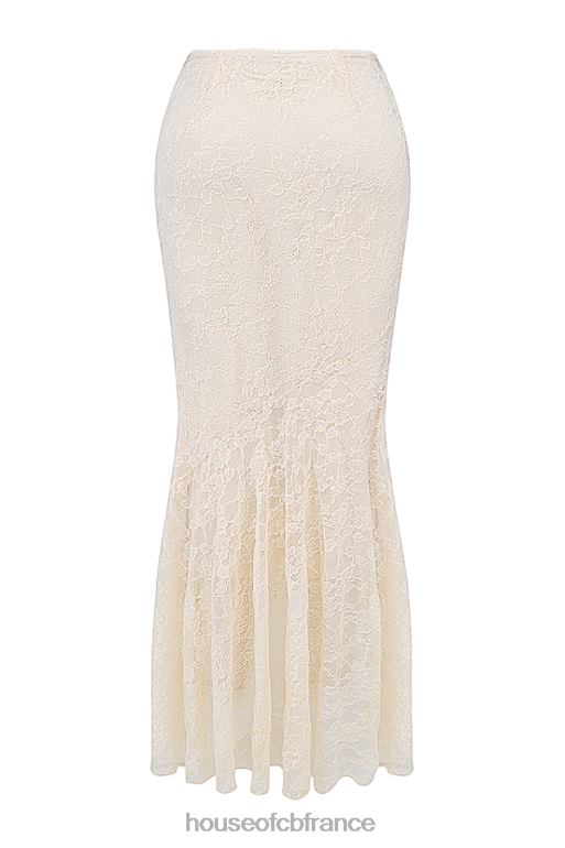 House of CB jupe longue en dentelle crème vintage Therese N888H841 vêtements