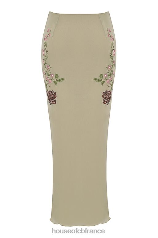House of CB jupe longue à fleurs d\'artichaut Lailah N888H900 vêtements