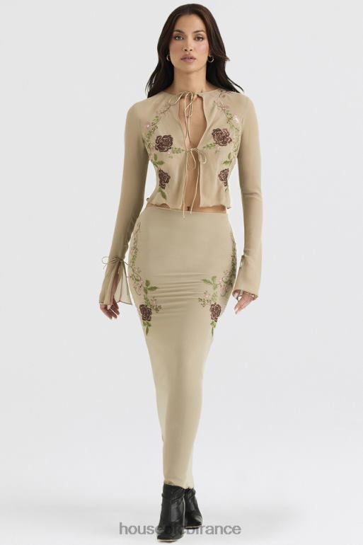 House of CB jupe longue à fleurs d\'artichaut Lailah N888H900 vêtements