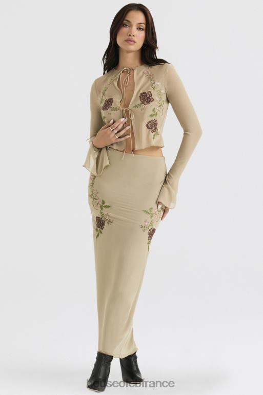 House of CB jupe longue à fleurs d\'artichaut Lailah N888H900 vêtements